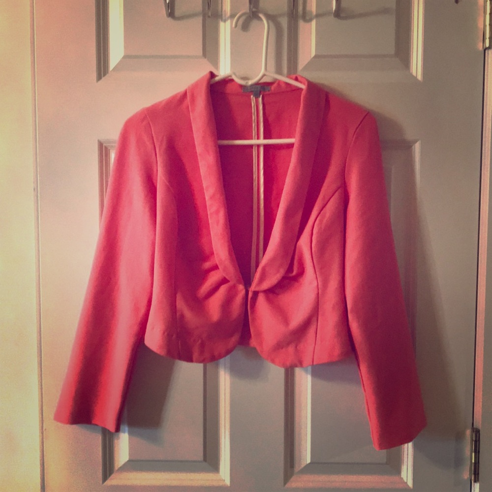 Coral Crop Blazer Size M